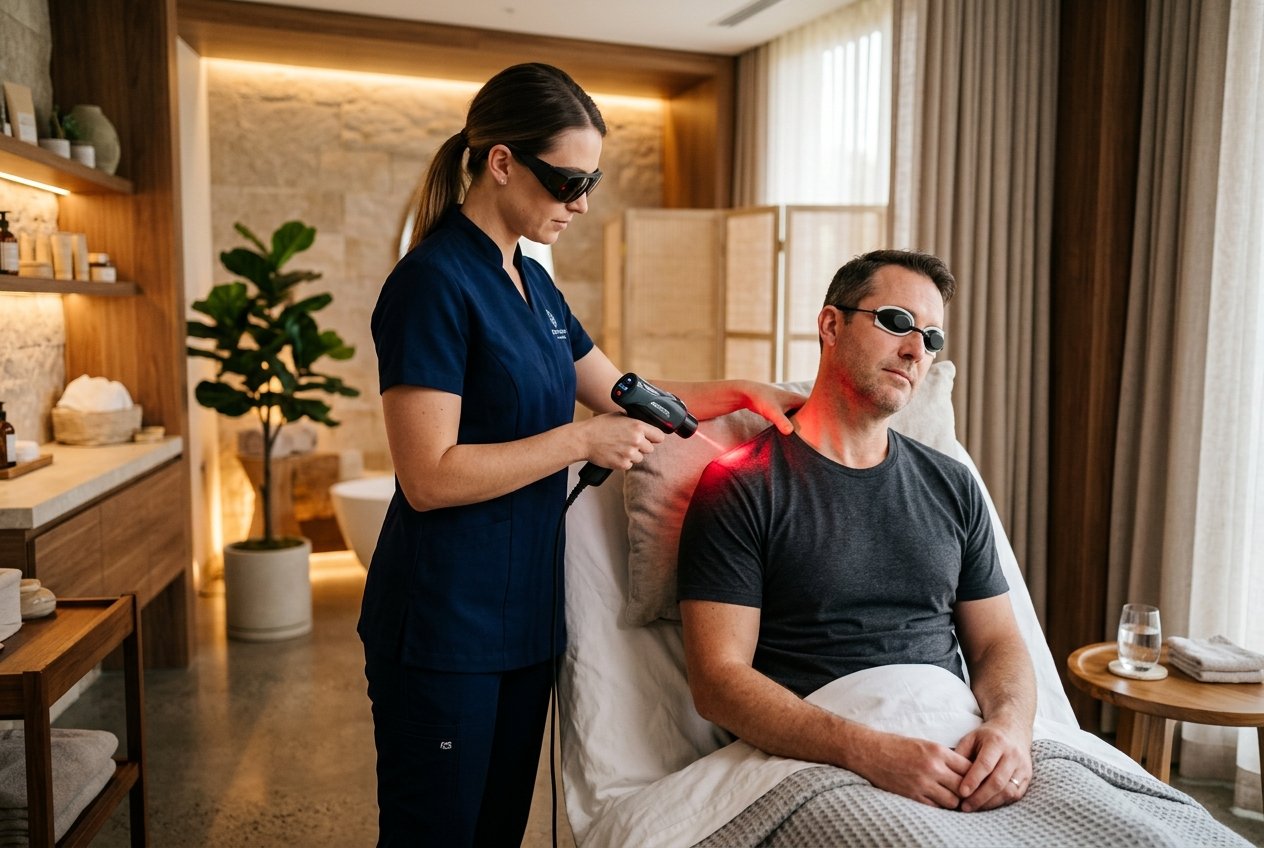 Low-Level Cold Laser Therapy Session