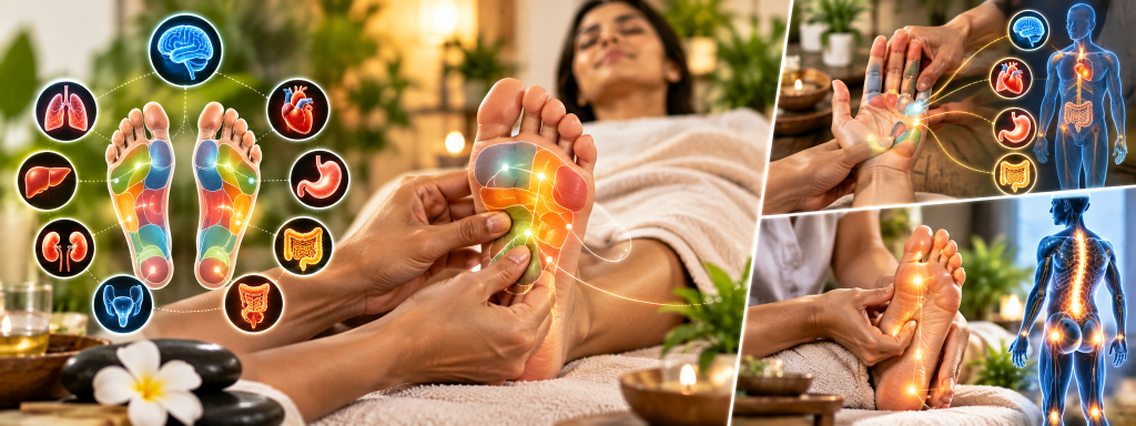 Foot and Hand Reflexology Acupressure Zone Therapy